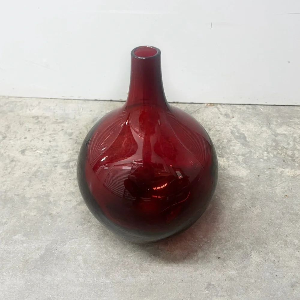 IKEA Ruby Red Salong Art Glass Vase